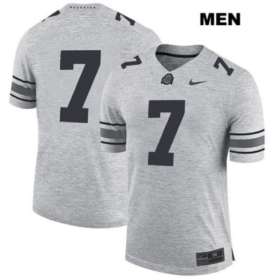 Men's NCAA Ohio State Buckeyes Dwayne Haskins #7 College Stitched No Name Authentic Nike Gray Football Jersey OH20V01RJ